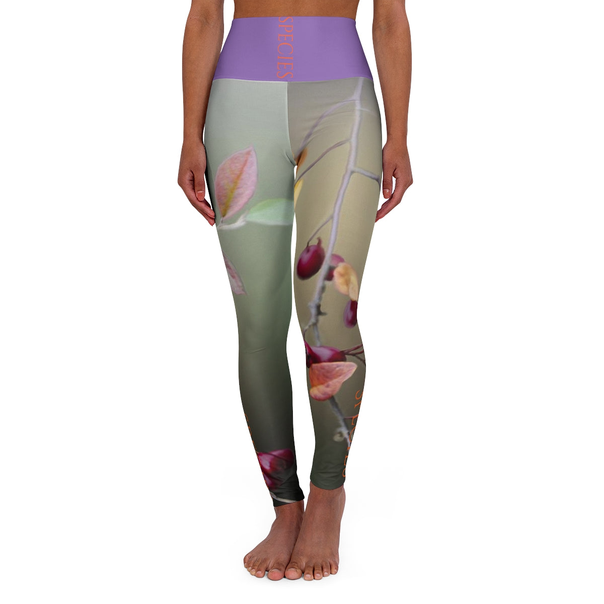 Women High Waisted Yoga Leggings - NATURE FEEL - Concept Inspired by S –  SPECIES Collection